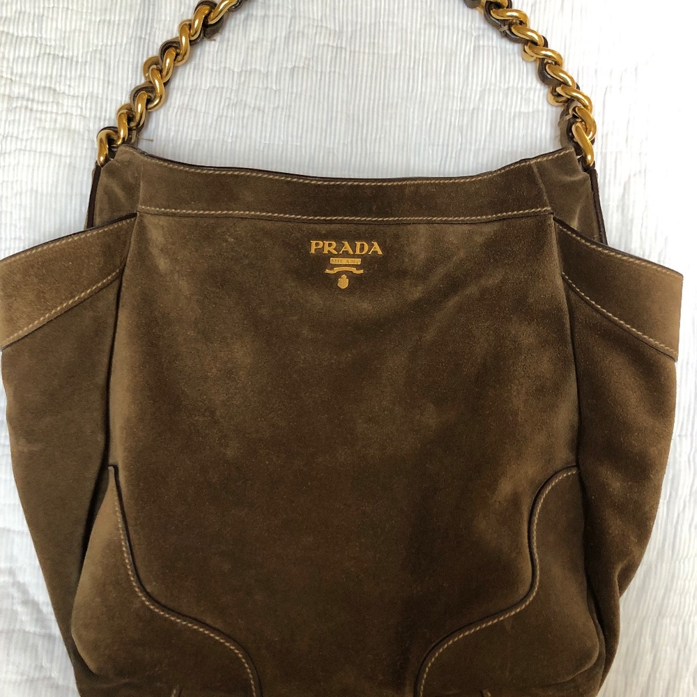 Suede Prada Purse
